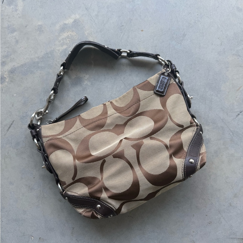Y2K Coach monogram shoulder bag